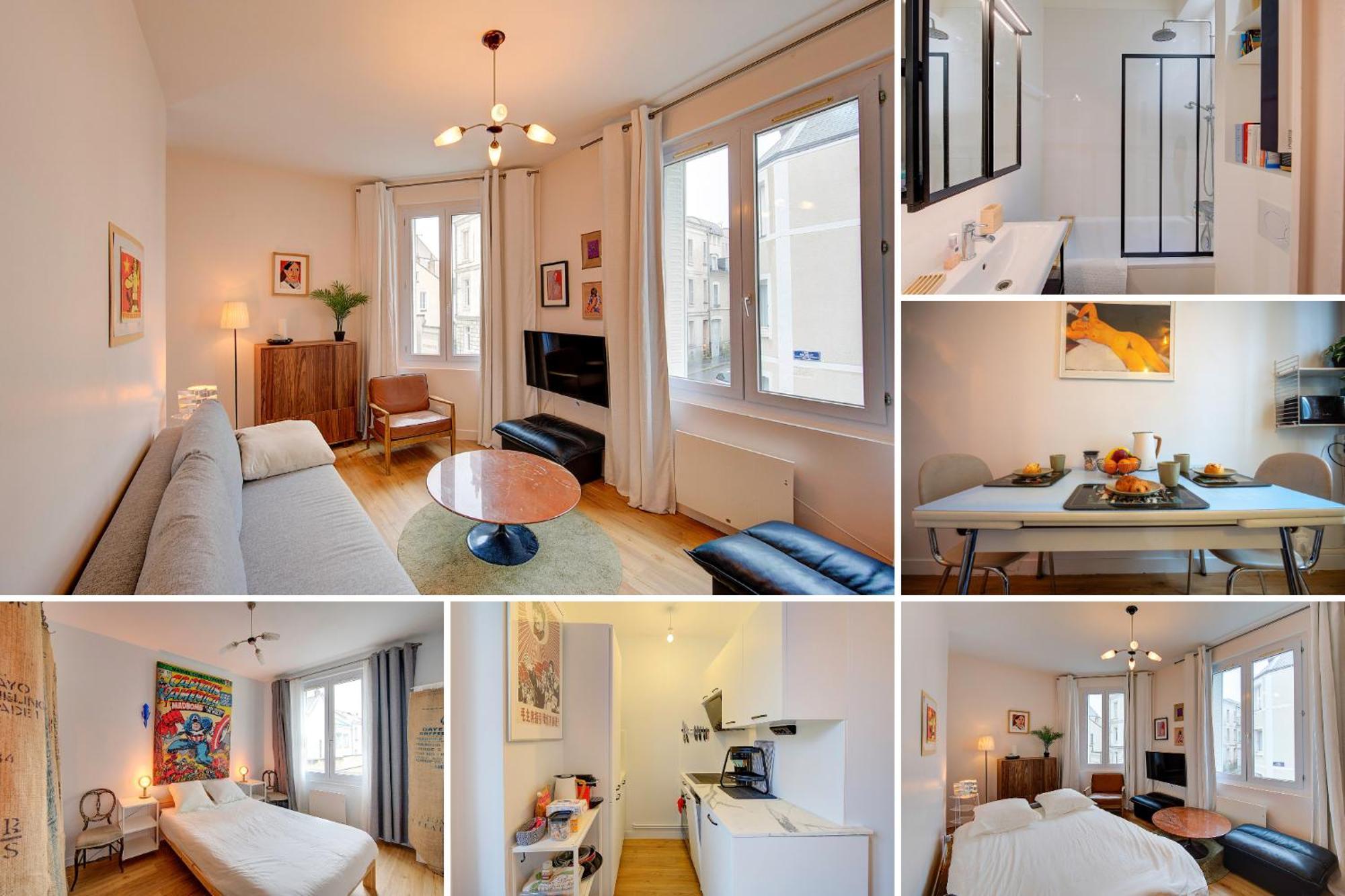 Chic Et Cosy - 5Mn De La Gare - Arrivee Autonome Apartman Tours Kültér fotó