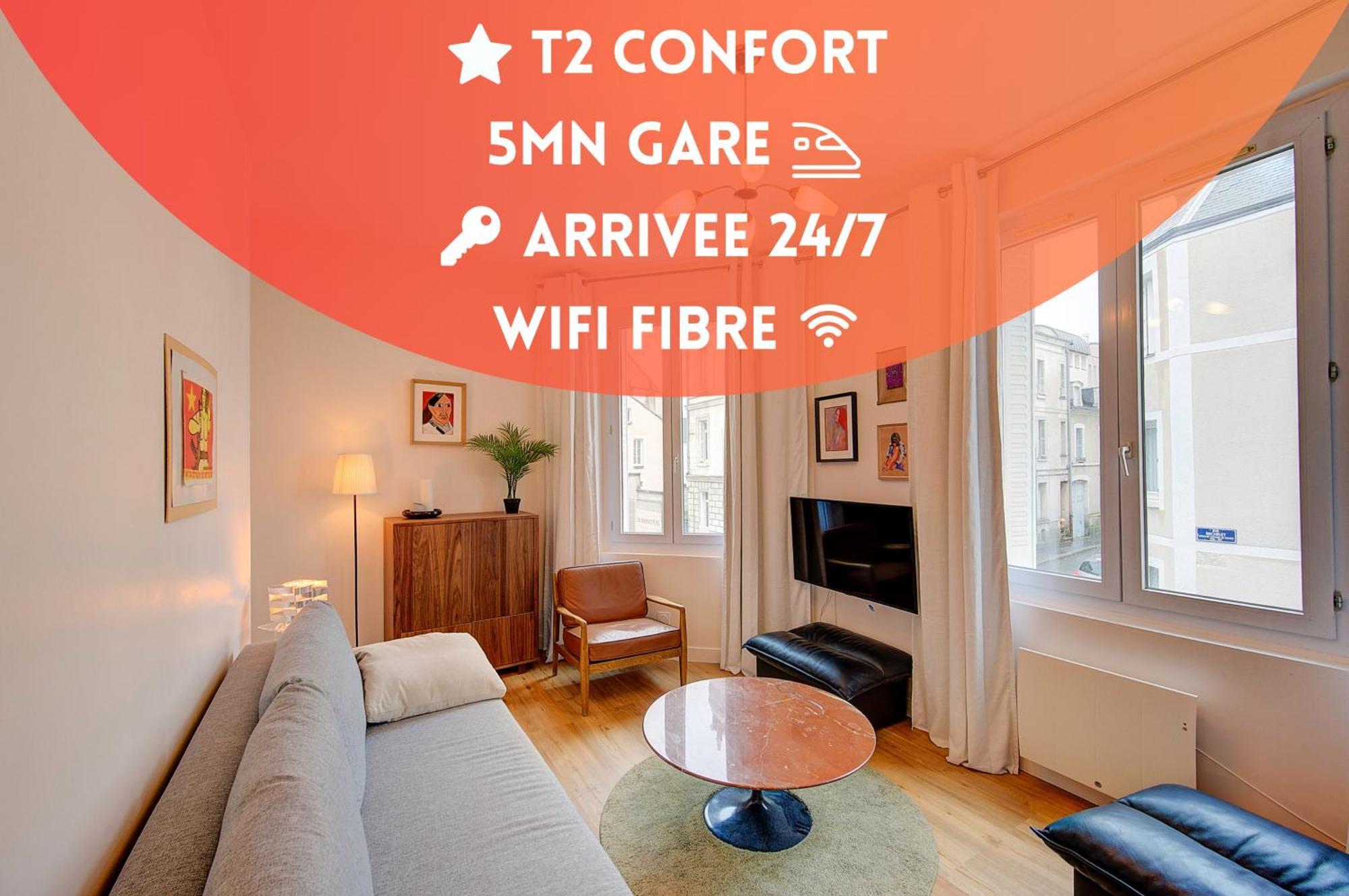 Chic Et Cosy - 5Mn De La Gare - Arrivee Autonome Apartman Tours Kültér fotó
